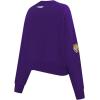 Pro Standard NCAA womens Womens College Classic Chenille Brushed Back French Terry Crewneck Sweatshirt(Purple)