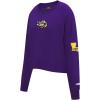 Pro Standard NCAA womens Womens College Classic Chenille Brushed Back French Terry Crewneck Sweatshirt(Purple)