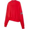 Pro Standard NCAA womens Womens College Classic Chenille Brushed Back French Terry Crewneck Sweatshirt(Red)