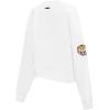 Pro Standard NCAA womens Womens College Classic Chenille Brushed Back French Terry Crewneck Sweatshirt(White)