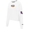 Pro Standard NCAA womens Womens College Classic Chenille Brushed Back French Terry Crewneck Sweatshirt(White)