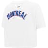 Pro Standard NHL Womens Pro Standard Womens NHL Classic Chenille Cotton Short Sleeve Boxy Tee(White)