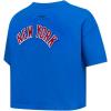 Pro Standard NHL Womens Pro Standard Womens NHL Classic Chenille Short Sleeve Boxy Tee(Royal Blue)