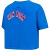 Pro Standard NHL Womens Pro Standard Womens NHL Classic Chenille Short Sleeve Boxy Tee(Royal Blue)