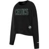 Pro Standard Womens NBA Game Day Classics Cotton Double Knit Crewneck Sweatshirt(Black)