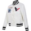 Pro Standard Womens NFL Houston Texans Retro Classics Satin Jacket Eggshell/Black M