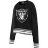 Pro Standard Womens NFL Mash Up Crewneck Sweatshirt(Black/Gray)