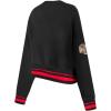 Pro Standard Womens NFL Mash Up Crewneck Sweatshirt(Black/Red/Black)