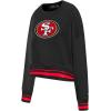 Pro Standard Womens NFL Mash Up Crewneck Sweatshirt(Black/Red/Black)