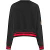 Pro Standard Womens NFL Mash Up Crewneck Sweatshirt(Black/Red/Black)