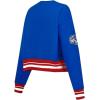 Pro Standard Womens NFL Mash Up Crewneck Sweatshirt(Royal Blue/Red)