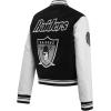 Pro Standard Womens NFL Retro Classics Varsity Jacket(Black/White)