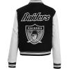Pro Standard Womens NFL Retro Classics Varsity Jacket(Black/White)