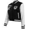Pro Standard Womens NFL Retro Classics Varsity Jacket(Black/White)