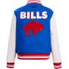 Pro Standard Womens NFL Retro Classics Varsity Jacket(Royal Blue/Red)