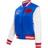 Pro Standard Womens NFL Retro Classics Varsity Jacket(Royal Blue/Red)