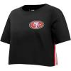 Pro Standard Womens NFL San Francisco 49ers Mash Up Short Sleeve Boxy Tee Black XS