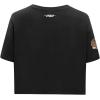 Pro Standard Womens NFL San Francisco 49ers Mash Up Short Sleeve Boxy Tee Black XS