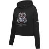 Pro Standard Womens NFL Sugar Skull Cropped Pullover Hoodie(Black)