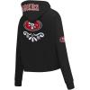 Pro Standard Womens NFL Sugar Skull Cropped Pullover Hoodie(Black)