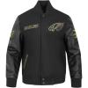 Las Vegas Raiders Black & Gold Men’s Wool Varsity Jacket (Jet Black) by Pro Standard(Black)