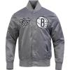 Mens NBA Souvenir Satin Jacket(Gray)