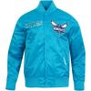 Mens NBA Souvenir Satin Jacket(Teal)
