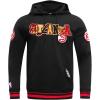 Pro Standard Mens NBA City Ransom Pull Over Hoodie(Black/Red/Black)
