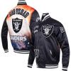 Pro Standard Mens NFL Sublimated Satin Jacket Satin Jacket(Black)