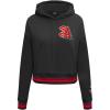 Pro Standard NBA womens Womens Nba Mash Up Brushed Back French Terry Cropped Pullover Hoodie(Black/Red/Black)