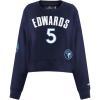 Pro Standard NBA womens Womens Nba Minnesota Timberwolves Classic Player Brushed Back French Terry Crewneck Sweatshirt(Midnight Navy)