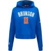 Pro Standard NBA womens Womens Nba New York Knicks Classic Player Brushed Back French Terry Cropped Pullover Hoodie(Royal Blue)