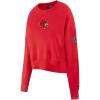 Pro Standard NCAA womens Womens College Classic Chenille Brushed Back French Terry Crewneck Sweatshirt(Red)