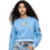 Pro Standard NCAA womens Womens College Classic Chenille Brushed Back French Terry Crewneck Sweatshirt(University Blue)