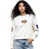 Pro Standard NCAA womens Womens College Classic Chenille Brushed Back French Terry Crewneck Sweatshirt(White)