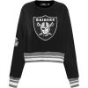 Pro Standard Womens NFL Mash Up Crewneck Sweatshirt(Black/Gray)