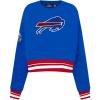 Pro Standard Womens NFL Mash Up Crewneck Sweatshirt(Royal Blue/Red)