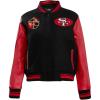 Pro Standard Womens NFL Retro Classics Varsity Jacket(Black/Red/Black)