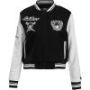 Pro Standard Womens NFL Retro Classics Varsity Jacket(Black/White)