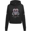 Pro Standard Womens NFL Sugar Skull Cropped Pullover Hoodie(Black)
