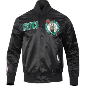 Mens NBA Souvenir Satin Jacket(Black)
