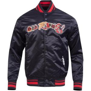Pro Standard Mens NFL City Signature Leather Jacket(Black)