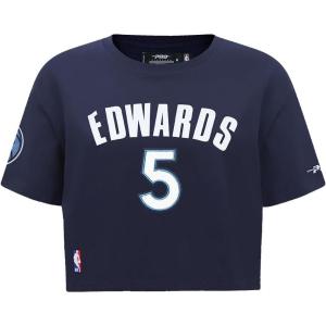 Pro Standard NBA Womens Womens NBA Minnesota Timberwolves Classic Player Cotton Short Sleeve Boxy Tee(Team Color)