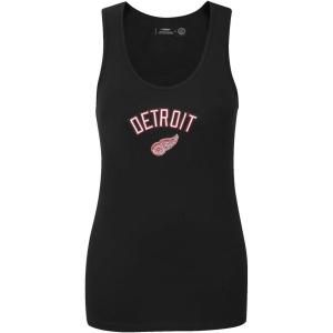 Pro Standard NHL Womens Pro Standard Womens NHL Classic Chenille Cotton Tank Top(Black)