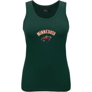 Pro Standard NHL Womens Pro Standard Womens NHL Classic Chenille Cotton Tank Top(Forest Green)