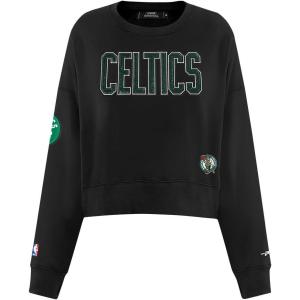 Pro Standard Womens NBA Game Day Classics Cotton Double Knit Crewneck Sweatshirt(Black)