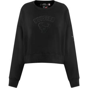 Pro Standard Womens NFL Classic Crewneck Sweatshirt(Triple Black)