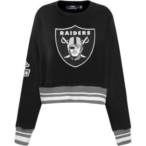 Pro Standard Womens NFL Mash Up Crewneck Sweatshirt(Black/Gray)