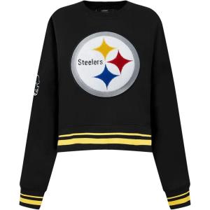 Pro Standard Womens NFL Mash Up Crewneck Sweatshirt(Black/Yellow)