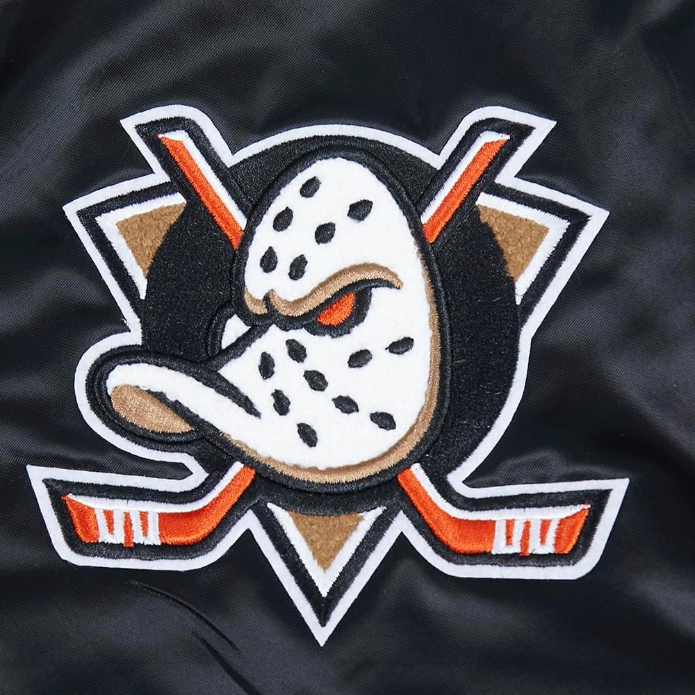 image:imagePro Standard Mens NHL Retro Classics Satin JacketBlackOrange